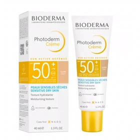 کرم ضد آفتاب رنگی بایودرما Bioderma مدل Photoderm رنگ Light SPF 50 حجم 40 میلی‌لیتر مناسب انواع پوست