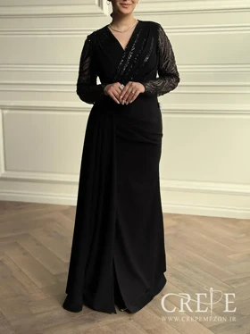 ماکسی کرپ کنزو چپ و راستی پولک