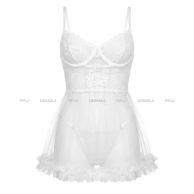 لباس خواب فانتزی عروسکی رنگ سفید کد LK13566