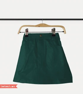 دامن کتان سبز تیره