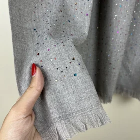 شال پاییزه موهر دستک نگین 20538 (طوسی)