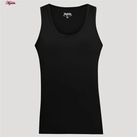 زیرپوش رکابی مردانه ماییلدا مدل پنبه‌ای مشکی کد 4712-3 بسته 3 عددی