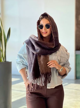 شال فیلورا (مشکی نسکافه ای)