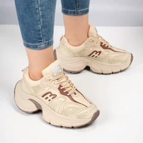 کفش و کتانی زنانه و دخترانه مدل بالنسیاگا BALENCIGA رنگ کرم