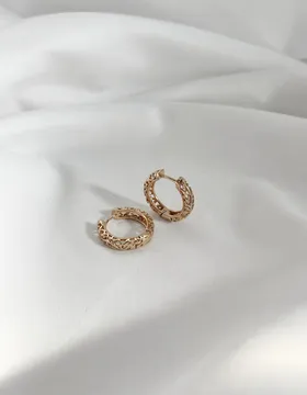 گوشواره حلقه‌ای طرح طلا