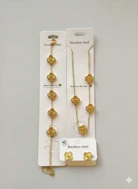 سرویس زنانه مدل ونکلیف طلایی کد 2991