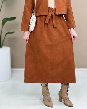 ست کمردار مخمل کبریتی
