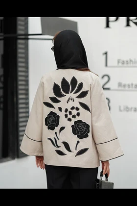 کت لاکرا پشت گلدوزی گل