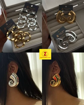 گوشواره فانتزی زنانه بلند دفرمه