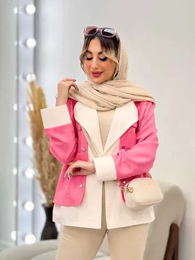 کت ترکیبی لمه دار