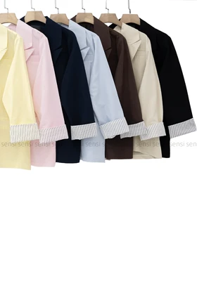 کت لینن آستین آستر دار کد1004064