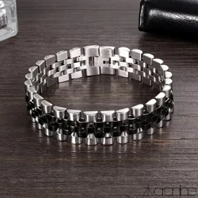 دستبند رولکس بافت وسط پهن 40043