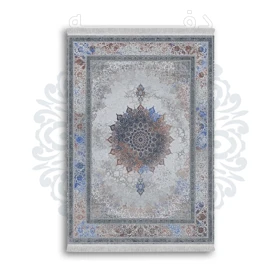 *جدید* فرشینه از جنس پارچه شانل مخمل ترک طرح فانتزی برند دفه کد 1072