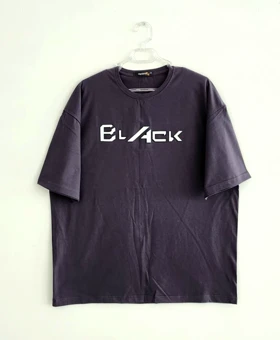 تیشرت سایز بزرگ طوسی Black