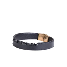 دستبند چرم مرواریدی BC002