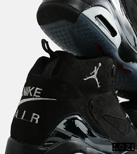 کفش کتانی ساق‌دار مردانه مشکی طوسی Nike air jordan 5 v02