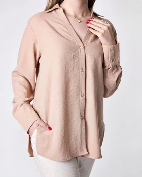 شومیز مانتویی لینن شادیا