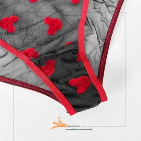 ست فانتزی میکی موس مشکی بدن نما برند نوشه پوش