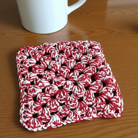 زیر لیوانی موتیف دستباف طرح آبنبات