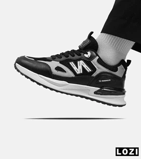 کفش کتانی مردانه مشکی طوسی NEW BALANCE yg niubailun