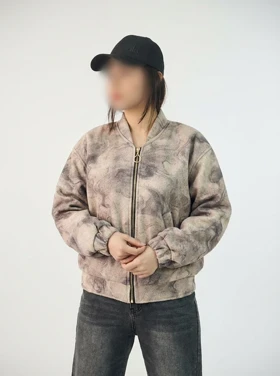 بامبر فوتر کوبیده شده جلو زیپ جیب‌دار طرح گازوئیلی