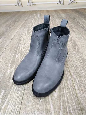 کفش نیم بوت طوسی چرم 3020