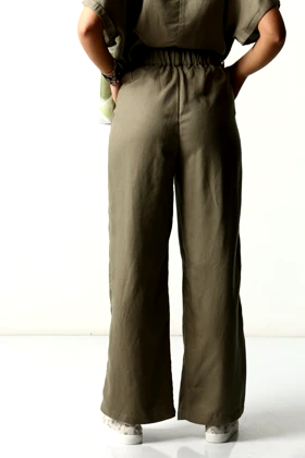 شلوار کمر دار آزاد دوپیلی