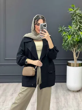 مانتو لینن آستین گت سرشونه ژیله