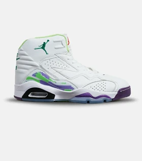 کفش کتانی ساق‌دار مردانه سفید سبز بنفش Nike air jordan 6