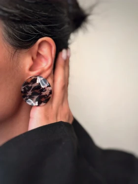 گوشواره دایره رزینی