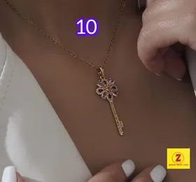 گردنبند زنانه زنانه نگین‌دار طرح جواهر