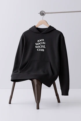 هودی مشکی طرح Anti Social Club