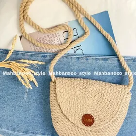 کیف دوشی دخترانه کنفی مدل ژاکلین