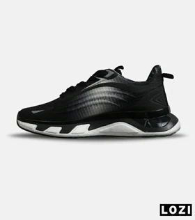 کفش کتانی ورزشی مشکی سفید Warrior Sneakers مدل 7854