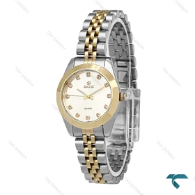 ساعت داتیس زنانه D8889L دورنگ طلایی صفحه سیلور Datis-6909-L