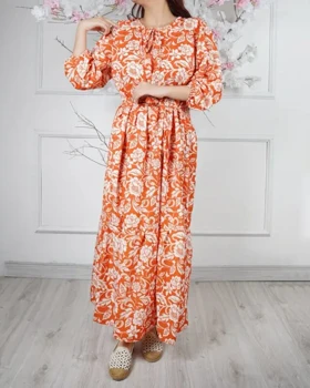 ساحلی فلور رزان 7335 (نارنجی گل سفید)