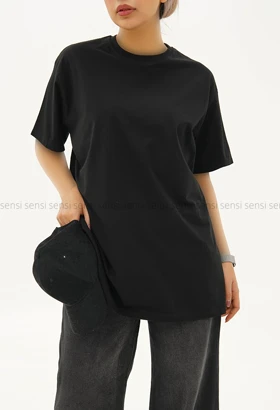 تیشرت لانگ پنبه رنگی کد1005339