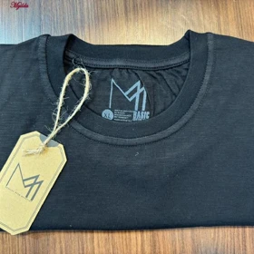 تیشرت مردانه آستین کوتاه رنگ مشکی مدل T-MM 116