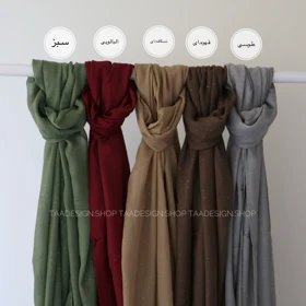 شال لینن شاینی مدل نسترن