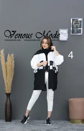 مانتو ابروبادی وسط طرح دار