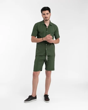 ام کی کالکشن پیراهن آستین کوتاه mk-4628-green