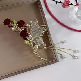 کلیپس مو زنانه مدل رز پروانه ای کد 140205AVIZ