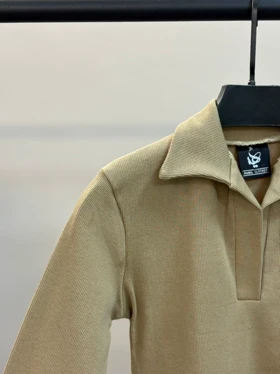 کراپ یقه دار استین بلند 1698 (نسکافه ای)