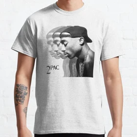 تیشرت لانگ 2PAC طرح Repeat Classic T-Shirt کد 190326