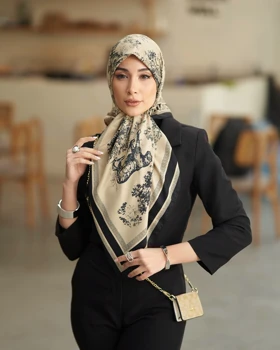 روسری ابریشم توییل قواره 90 30182