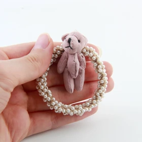 کش مو دخترانه مدل خرس (صورتی)