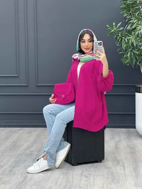 مانتو لینن جلو پیله کیف دار