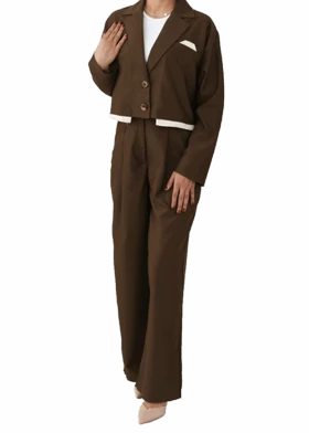 ست کت کراپ و شلوار