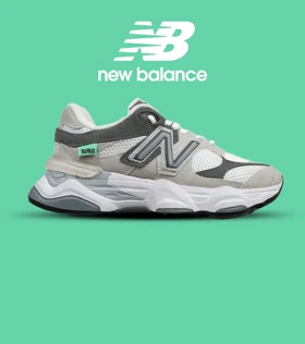 کفش کتانی مردانه و زنانه سفید طوسی NEW BALANCE 9060 مدل 5393