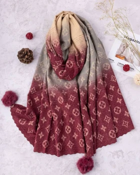 شال موهر LV دولایه پشمی